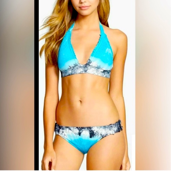 Lucky Brand Co Bathing Suits 2 Piece Bikini Sz L - Picture 1 of 10